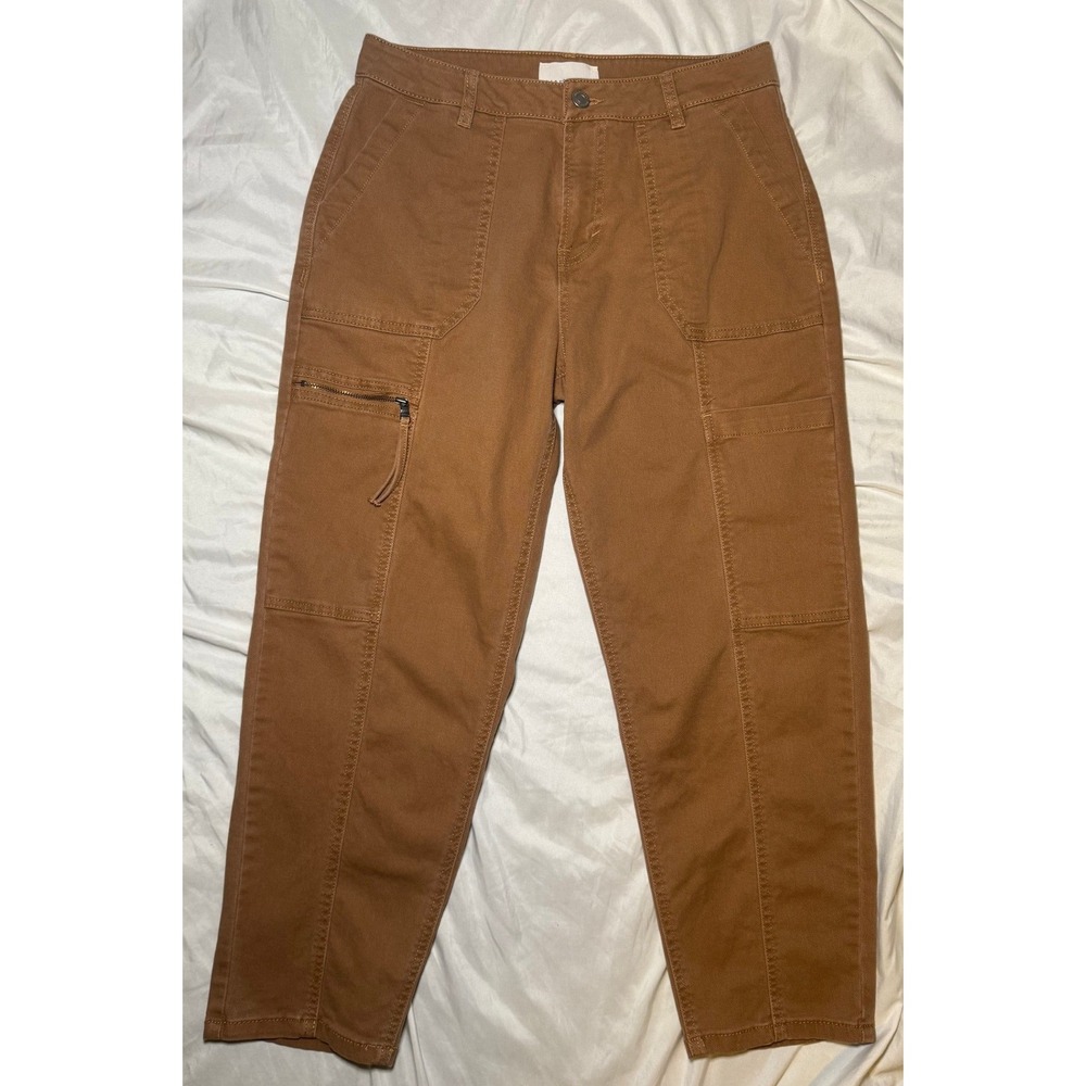 Habitual High Rise Cargo Pants Womens 6/28 Brown Stretch Utility Streetwear